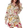 Juiimr Cute Rooster Chickens Print Women Pajama Bathrobe SleepwearKnee Funny Shawl Gift, Medium view 1