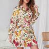 Juiimr Cute Rooster Chickens Print Women Pajama Bathrobe SleepwearKnee Funny Shawl Gift, Medium view 3