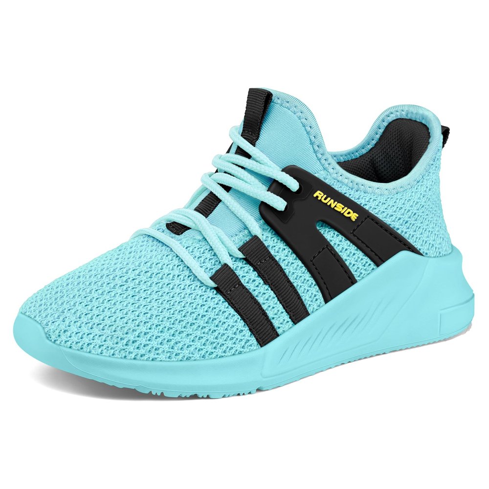 RUNSIDE Girls Tennis Shoes Sneaker for Kids, Aqua, Size 11 Little Kid