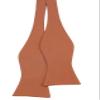 Entwineno Mens Solid Linen Self Tie Bow Ties and Pocket Square Set - Butterfly Bowtie for Men Wedding (Sedona) view 4