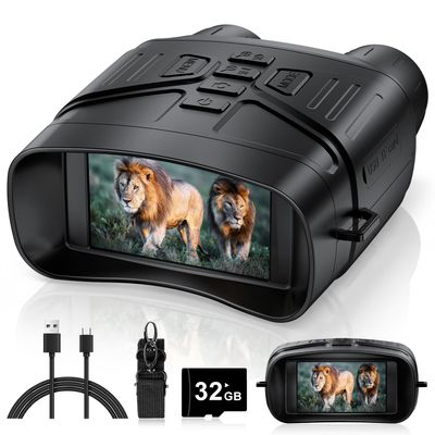 HEXEUM Night Vision Goggles - 4K Night Vision Binoculars for Adults, 3'' HD Screen Binoculars can Save Photo and Video with 32GB TF Card, Black, NV4000