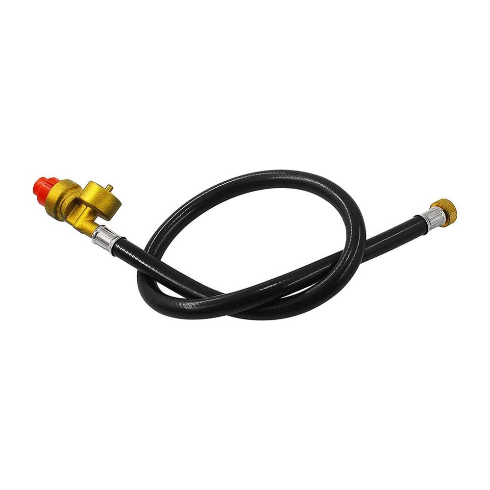 Jkjhbhged 26Inch Propane Butane Gas Portable Camping Stove Replacement Regulator with Hose Convert to 1LB Disposal Bottle