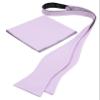 Entwineno Mens Solid Linen Self Tie Bow Ties and Pocket Square Set - Butterfly Bowtie for Men Wedding (Iris Lavender) view 1