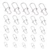 SUPVOX Fishing Lure Pins Connector 50pcs Stainless Steel Safety Pin for Fishing Sturdy and Easy to Operate Quick Lock Design Silver Finish Multi-Size Set view 1
