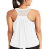 Bestisun Workout Tops Loose fit Running Sports Tank Mesh Backless Yoga Exercise Gym Clothes White S view 1