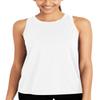 Bestisun Workout Tops Loose fit Running Sports Tank Mesh Backless Yoga Exercise Gym Clothes White S view 2