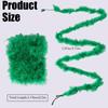 GORGECRAFT 2.2 Yards Feather Boas Fluffy Turkey Feather Trim Women Ladies Accessory for Crafts Dancing Wedding Party Christmas Tree Decoration Sea Green view 2
