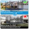 14ft Trampoline Replacement Enclosure Safety Net for 8 Straight Poles Round Frames - Nylon Barrier With Double Zipper and Protection Buckles, Black view 3