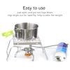 Camp Grill with Foldable Legs, Stainless Steel Camping Mini Folding Grill Rack Portable Grill Grid with Storage Bag for Picnics BBQ view 2