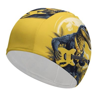 Alligator Cute Animal Swimming Cap for Men Women Durable Swim Cap Bathing Shower Caps for Short/Long Hair, style