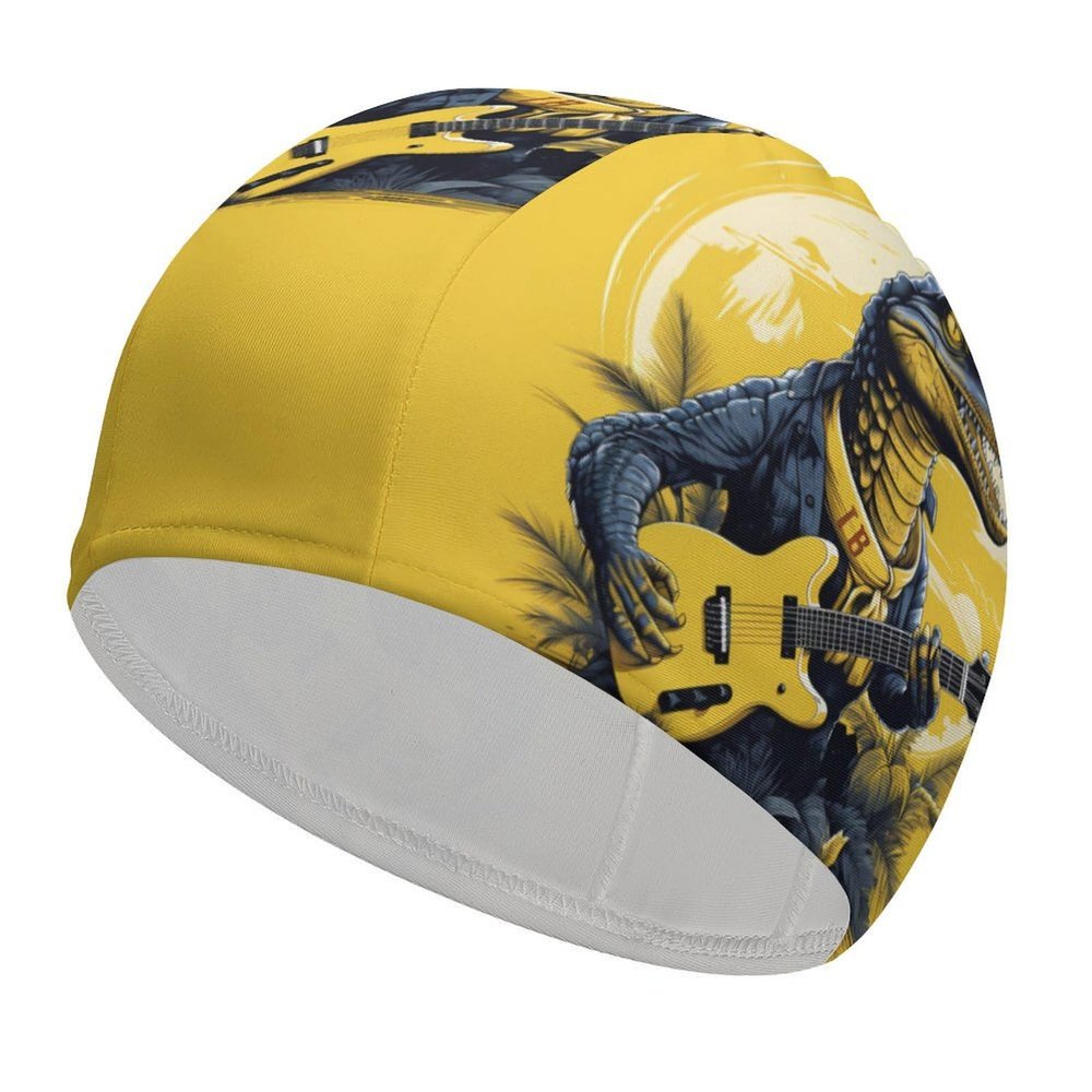 Alligator Cute Animal Swimming Cap for Men Women Durable Swim Cap Bathing Shower Caps for Short/Long Hair, style