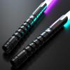 2 in 1 Dueling Lightsaber, Double Light Sabers for Adults Christmas Birthday Gifts, Metal Hilt Force Fx Rechargeable 2Packs Lightsabers with 12 Colors Light Saber for Kids Toys Halloween Cosplay Party view 1