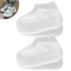 LSDWL Waterproof Shoe Covers 2 Pairs, Non-Slip Reusable for Rain - Clear, S view 1