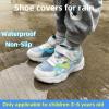 LSDWL Waterproof Shoe Covers 2 Pairs, Non-Slip Reusable for Rain - Clear, S view 2