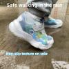 LSDWL Waterproof Shoe Covers 2 Pairs, Non-Slip Reusable for Rain - Clear, S view 3