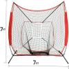 HUAOSN Baseball Hitting Net, 7' X 7' Batting Net, Baseball Training Network for Baseball and Softball Practice in Your Backyard Or Garage view 4