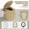 Thallike Portable Toilet with Tent, Privacy Pop Up Tent with LED Lights Camp Bathroom for Adults Outdoor Camping Travel Toilet Tent Kit with Toilet Bags & Liquid Waste Gel view 2
