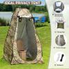 Thallike Portable Toilet with Tent, Privacy Pop Up Tent with LED Lights Camp Bathroom for Adults Outdoor Camping Travel Toilet Tent Kit with Toilet Bags & Liquid Waste Gel view 3