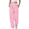 Akklian Women's Casual Baggy Sweatpants High Waisted Pants Drawstring Joggers Pants Warm Workout Lounge Trousers with Pockets view 1