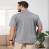 Corna Mens Polo Shirts with Pocket, Performance Polo Shirts for Men, Cotton Blend Lightweight Mens Golf Shirts Short Sleeve, Casual Stylish Solid Dry Fit Collared Mens Golf Polo Shirts (Grey, 4XL) view 4