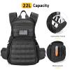 CVLIFE Tactical Hydration Backpack 3L, Lightweight Water Bag Hydration Pack, Hiking Backpack with Water Bladder for Men Women, Heavy Duty Molle Water Backpack for Cycling, Running, Hunting Black view 2