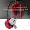 Jkjhbhged Reusable Propane Filling Adapter Gas Accessories for Green Gas Tank with Silica Pore Filling Adapter, Red & silver view 2