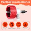 Jkjhbhged Reusable Propane Filling Adapter Gas Accessories for Green Gas Tank with Silica Pore Filling Adapter, Red & silver view 3