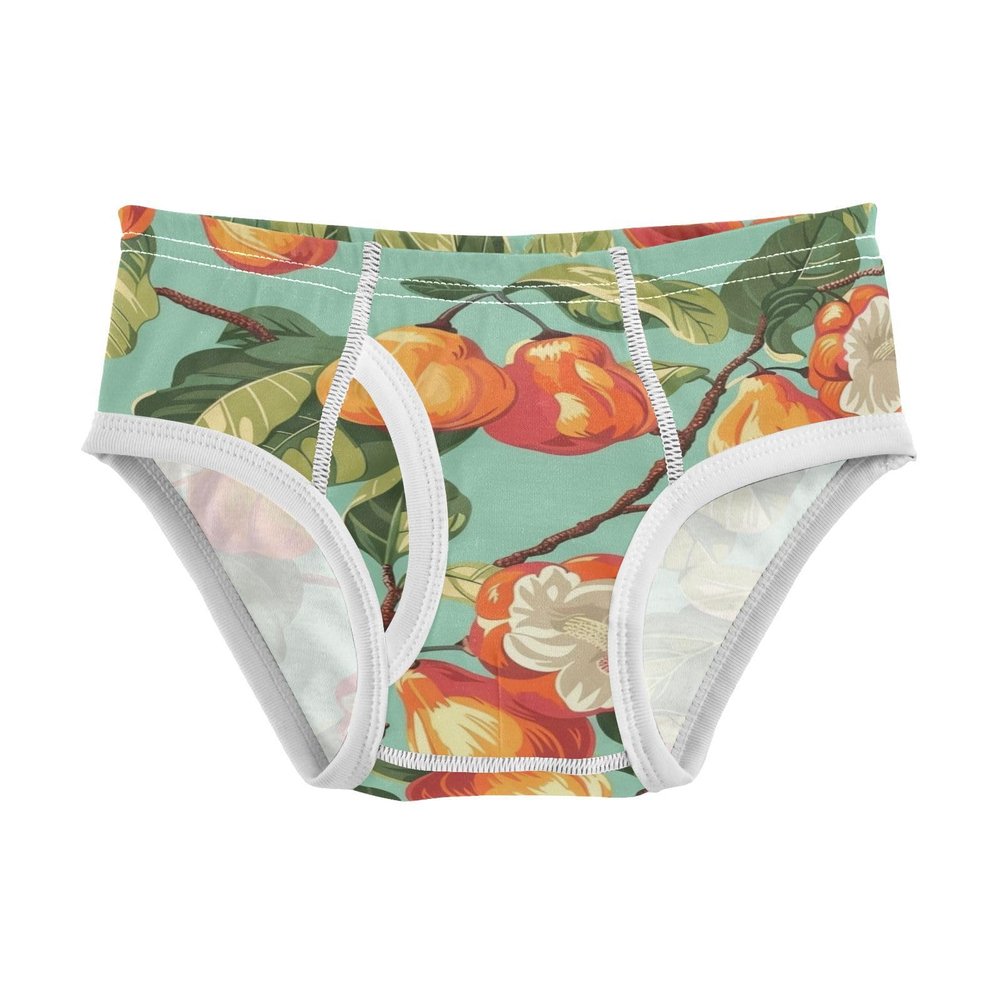 ALAZA Cashew Fruit Leaves Hipster Boys' Briefs Soft Underwear Available in Sizes 2t Multicolor