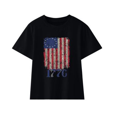 4th of July T Shirts Toddler Girls Boys American Flag Shirts Kids Novelty Fashion Patriotic Tops (Black-e, 9-10 Years)