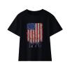 4th of July T Shirts Toddler Girls Boys American Flag Shirts Kids Novelty Fashion Patriotic Tops (Black-e, 9-10 Years) view 1