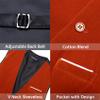 Barry.Wang Mens Red Velvet Vest V-neck 2 Pockets with Gold Brooch Waistcoat Set Formal/Leisure view 4