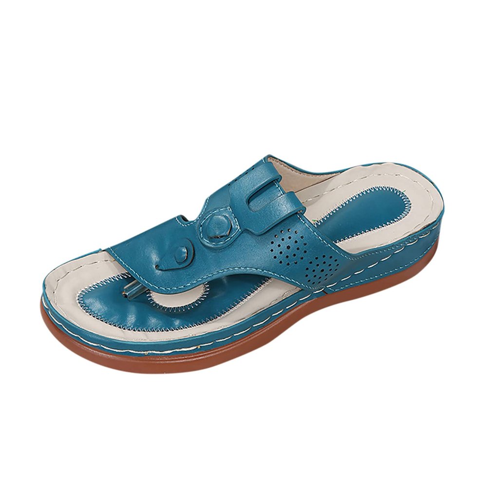 Orthopedic Sandals for Women Wide Width Clip Toe Slip On Summer Shoes Plantar Fasciitis Sandals with Arch Support Flip Flops Casual Comfortable Walking Sandals for Women Sport Sandals for Women