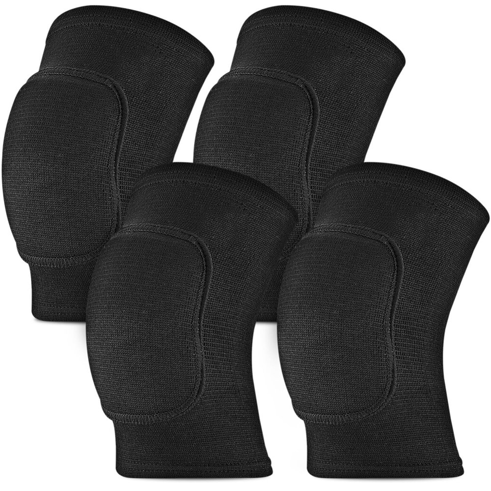 minkissy 2pairs Knee Pads for Volleyball Yoga and Dance Stretchy Non- Protective Sleeves Thick Sponge Padding for Enhanced Comfort and Safety during Workouts and Training