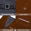 Barry.Wang Men's Brown Red Velvet Suit Vest V-neck 2 Pockets Gold Brooch Waistcoat Set for Prom Wedding Party Dinner view 4