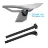 Kqcibz Bike Seatpost Clamp for Carbon Saddle Rails Adapter 7x7mm Bicycle Seatpost Tube Oval/Round Clips Cycling Accessories, Black view 2