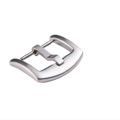 MLBEIU 316L Stainless Steel Watch Strap Clasp Silver Black Brushed 18mm 20mm 22mm Pin Buckle For Each Watch Band(Silver Buckle,22mm)
