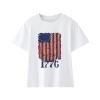 4th of July T Shirts Toddler Girls Boys American Flag Shirts Kids Novelty Fashion Patriotic Tops (White-e, 8-9 Years) view 1