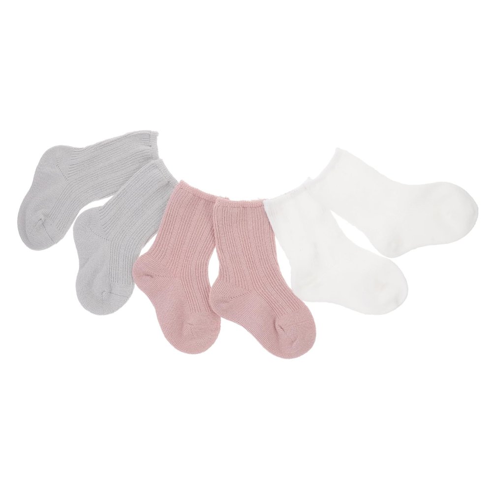 COOLHIYA 3pairs Warm Socks for Boy Girl Mid Tube Socks for Newborns s Months Breathable for Spring Autumn Comfort