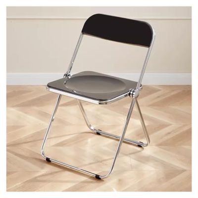 WIGSELBL Modern Acrylic Folding Chair Armless Event Chairs Transparent Plastic Folding Chairs Clear Stackable Dining Chairs Plastic Accent Side Chairs for Home (Color : Style-4)