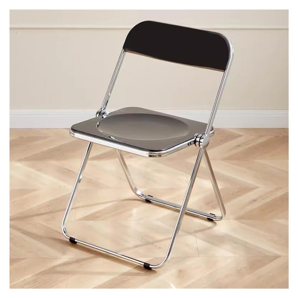 WIGSELBL Modern Acrylic Folding Chair Armless Event Chairs Transparent Plastic Folding Chairs Clear Stackable Dining Chairs Plastic Accent Side Chairs for Home (Color : Style-4)