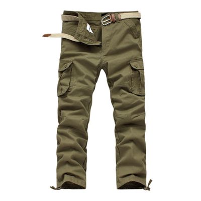 Men's Multi-Pocket Ripstop Tactical Pants Lightweight Outdoor Hiking Work Pants Loose Straight Cargo Trousers (Army Green1,31)