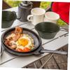 POPETPOP Collapsible Camping Bowl Bowl Portable Stainless Steel Salad Handle for Camping Picnic Cooking view 2