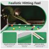 48" Pool Table, Mini Billiard Game Table w/Balls, Cues, Chalk, Brush and Triangle, Indoor Compact Arcade Game Table for Living Room, Game Room view 4