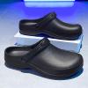 Hhhchpm Unisex EVA Clogs, Comfortable, Durable, Non-Slip, Oil-Resistant, Waterproof, Professional Chef & Nurse Work Shoes, Casual Style, Kitchen Shoes (6.5,Black) view 3