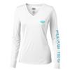 Palmyth Fishing Shirts for Women UPF 50+ Sun Protection Long Sleeve T-Shirt (White/Palm Eden, XL) view 4