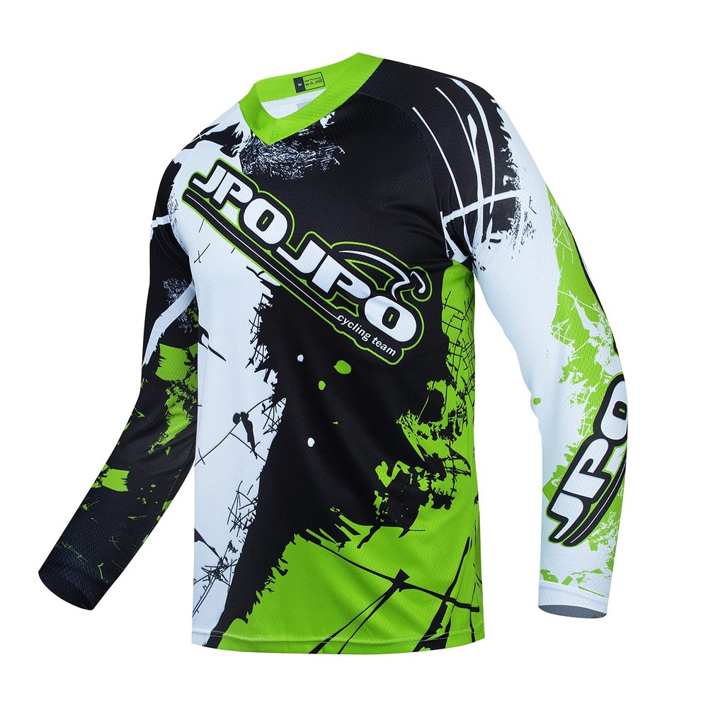 Kids Cycling Jersey Downhill Shirts 4-14 Years for Girls Boys Clothing Long Sleeve Powersports Teenagers Mountain Bike MTB Child Quick Dry Bicycle BMX Tops