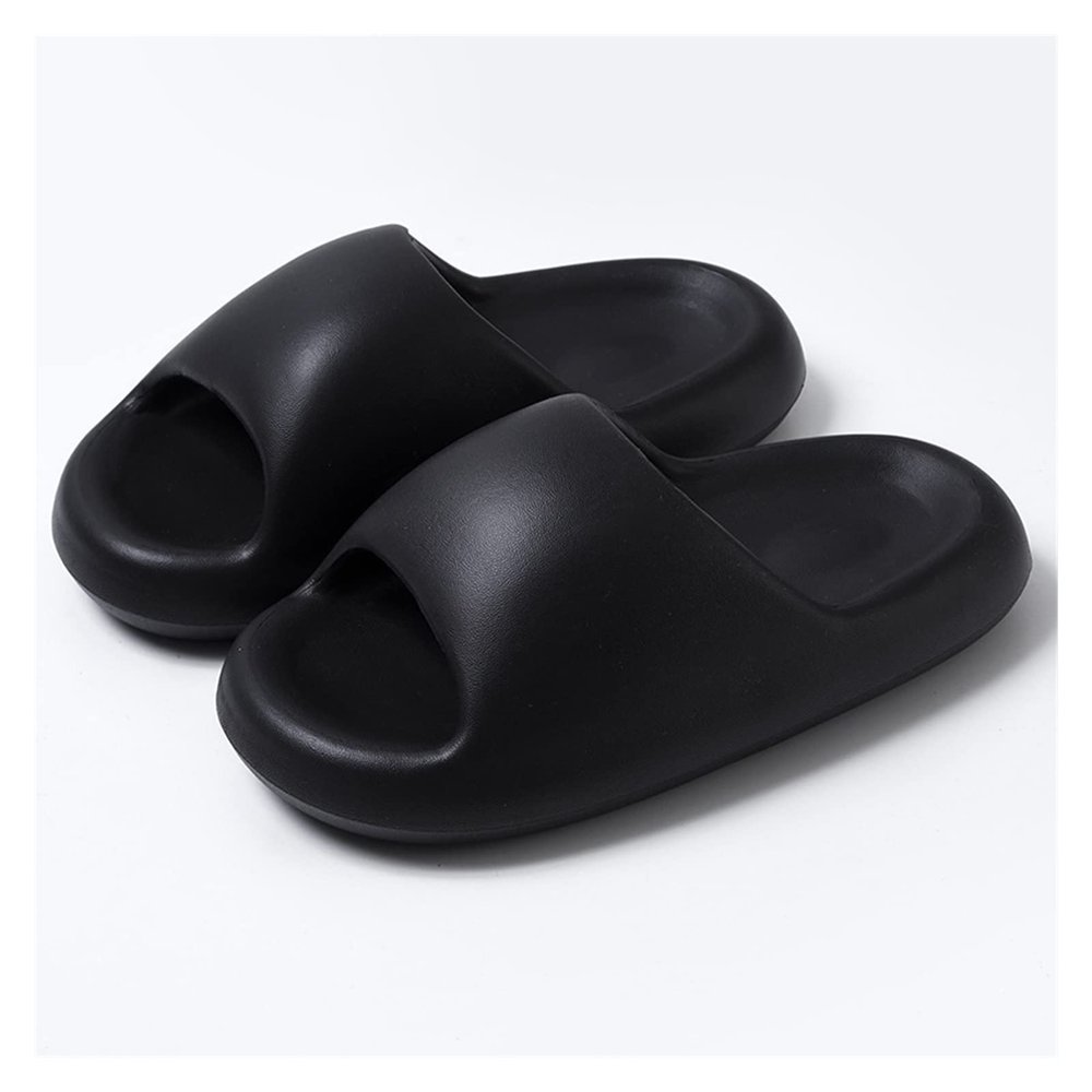 Ladies sandals and slippers Fashion Personality Slippers Women Summer Fashion Casual Couple Outside Thick Bottom Senior Sense Home Sandals Men Slippers Shower Slippers ( Color : Black , Size : 44/45 )