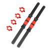 Jkjhbhged 2Pcs Dumbbell Bars Prime Dumbbell Handle Barbell Handle Dumbbell Bars for Sport Workout Training Gym, Black & red view 1