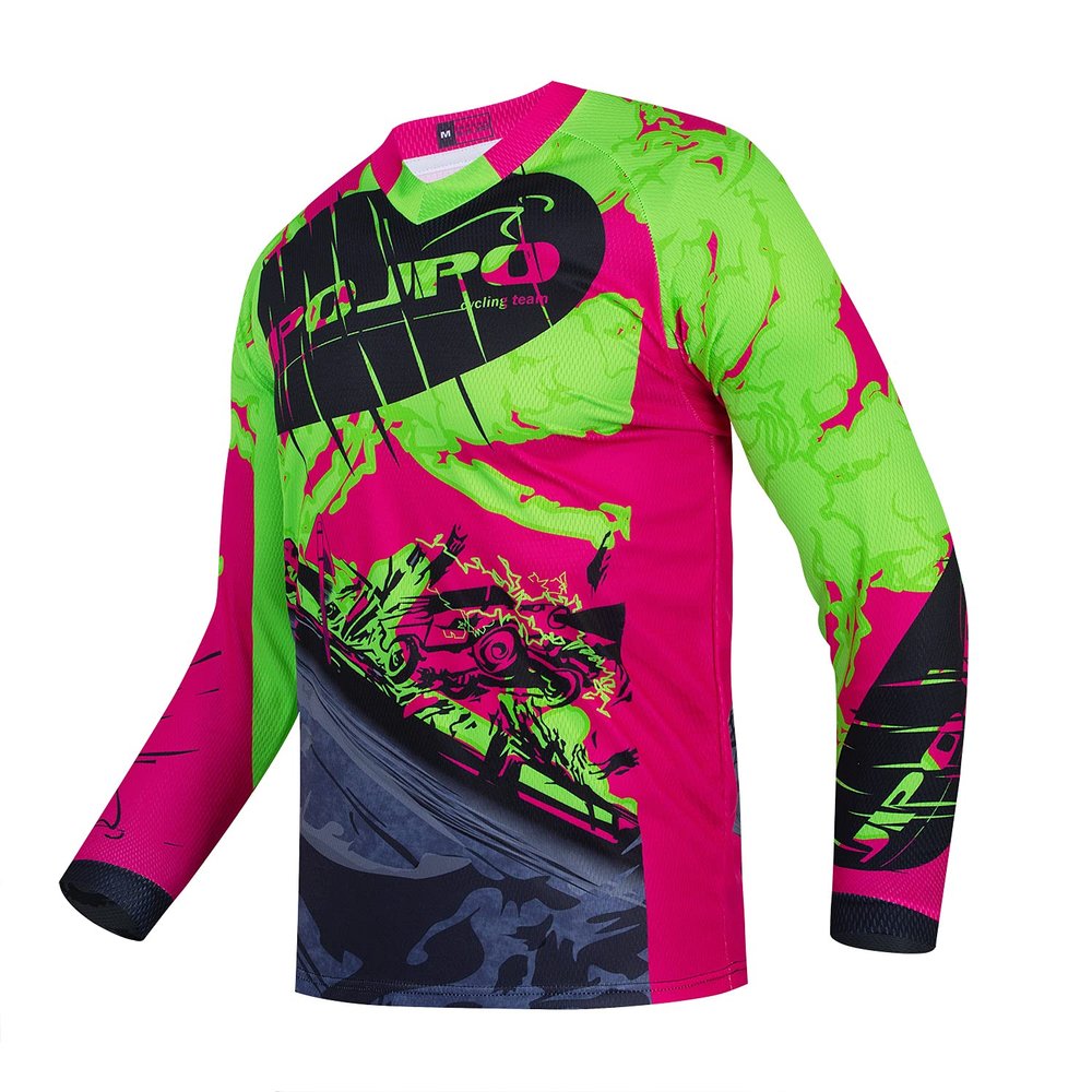 Kids Cycling Jersey Downhill Shirts 4-14 Years for Girls Boys Clothing Long Sleeve Powersports Teenagers Mountain Bike MTB Child Quick Dry Bicycle BMX Tops