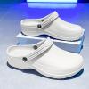 Hhhchpm Unisex EVA Clogs, Comfortable, Durable, Non-Slip, Oil-Resistant, Waterproof, Professional Chef & Nurse Work Shoes, Casual Style, Kitchen Shoes (12,White) view 2